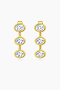 Trio Spark Crystal Drop Earrings