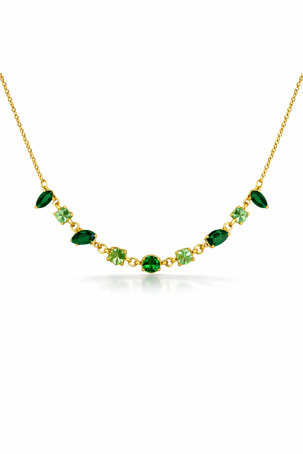 Verdant Glow Crystal Necklace