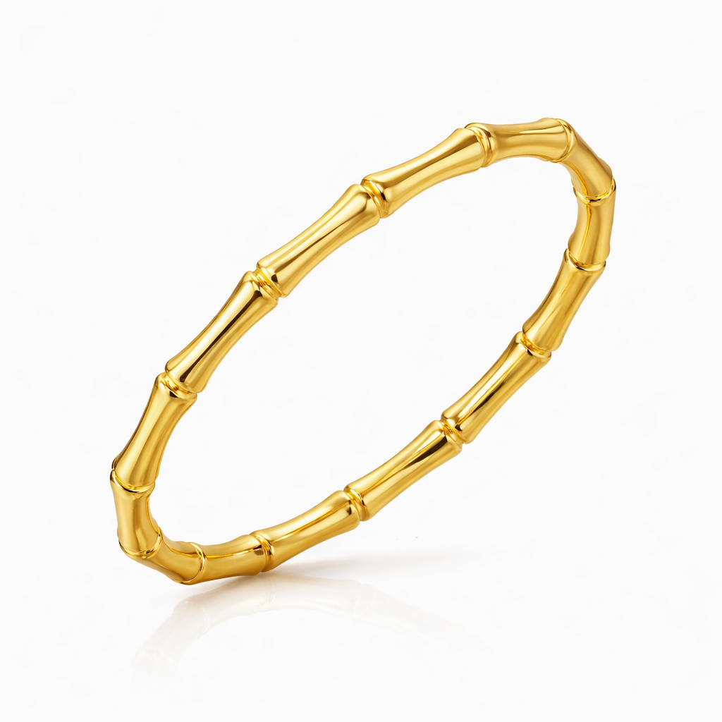 Sienna Bamboo Gold Cuff Bracelet