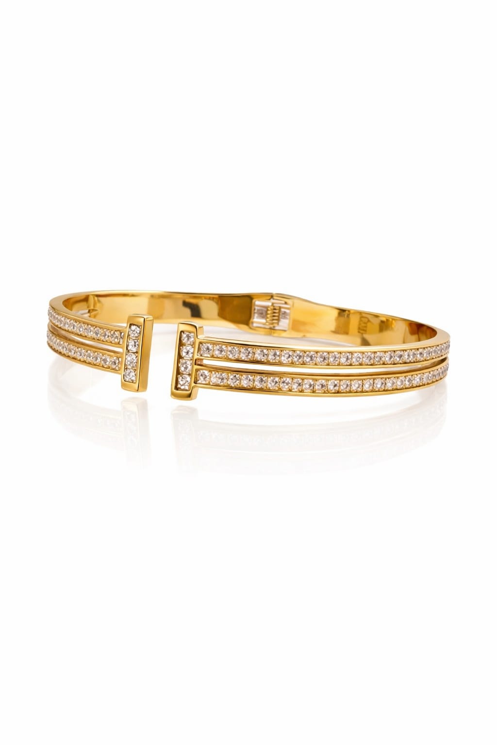 Aurielle Twin Bar Pavé Cuff