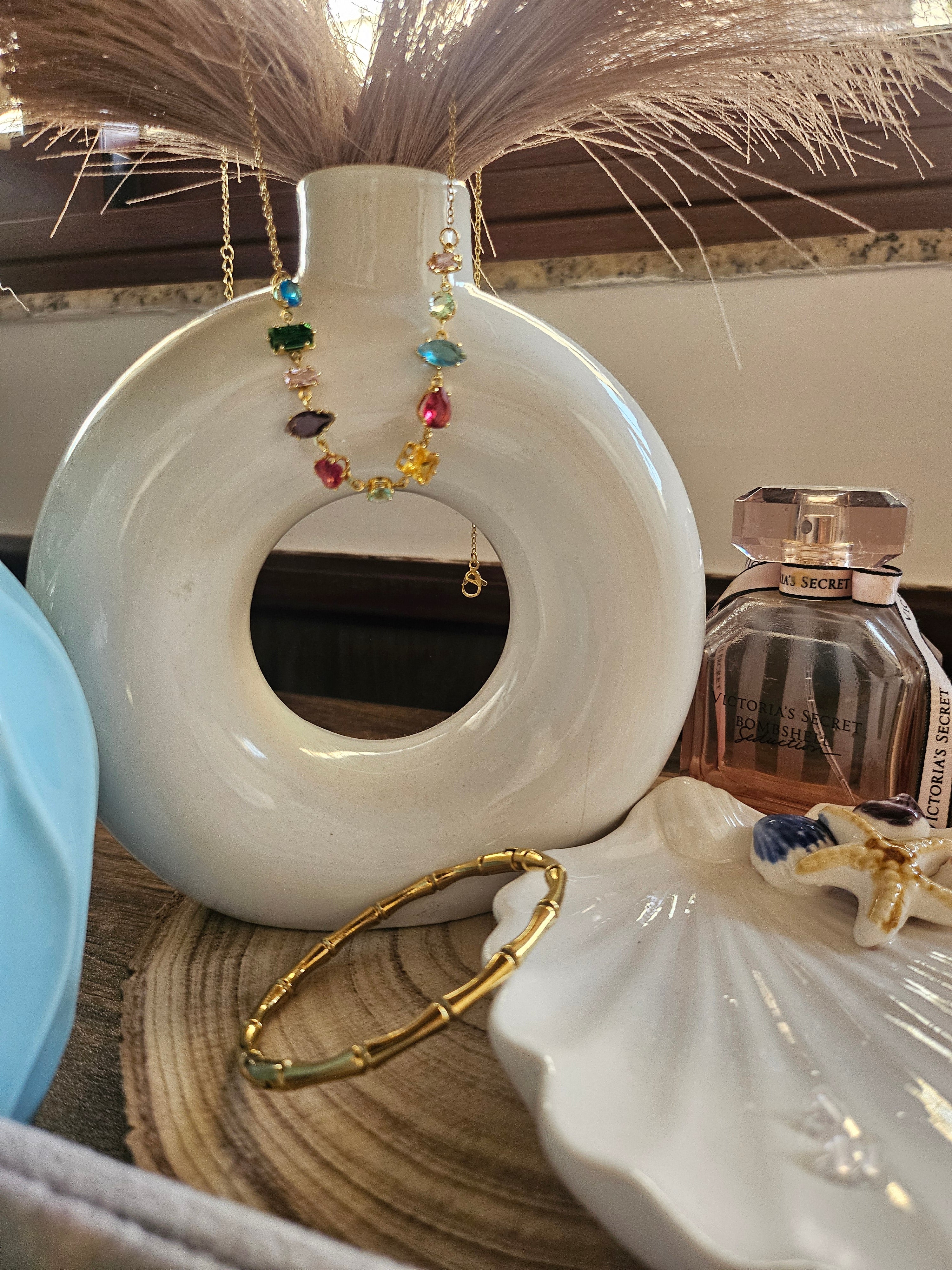 Sienna Bamboo Gold Cuff Bracelet