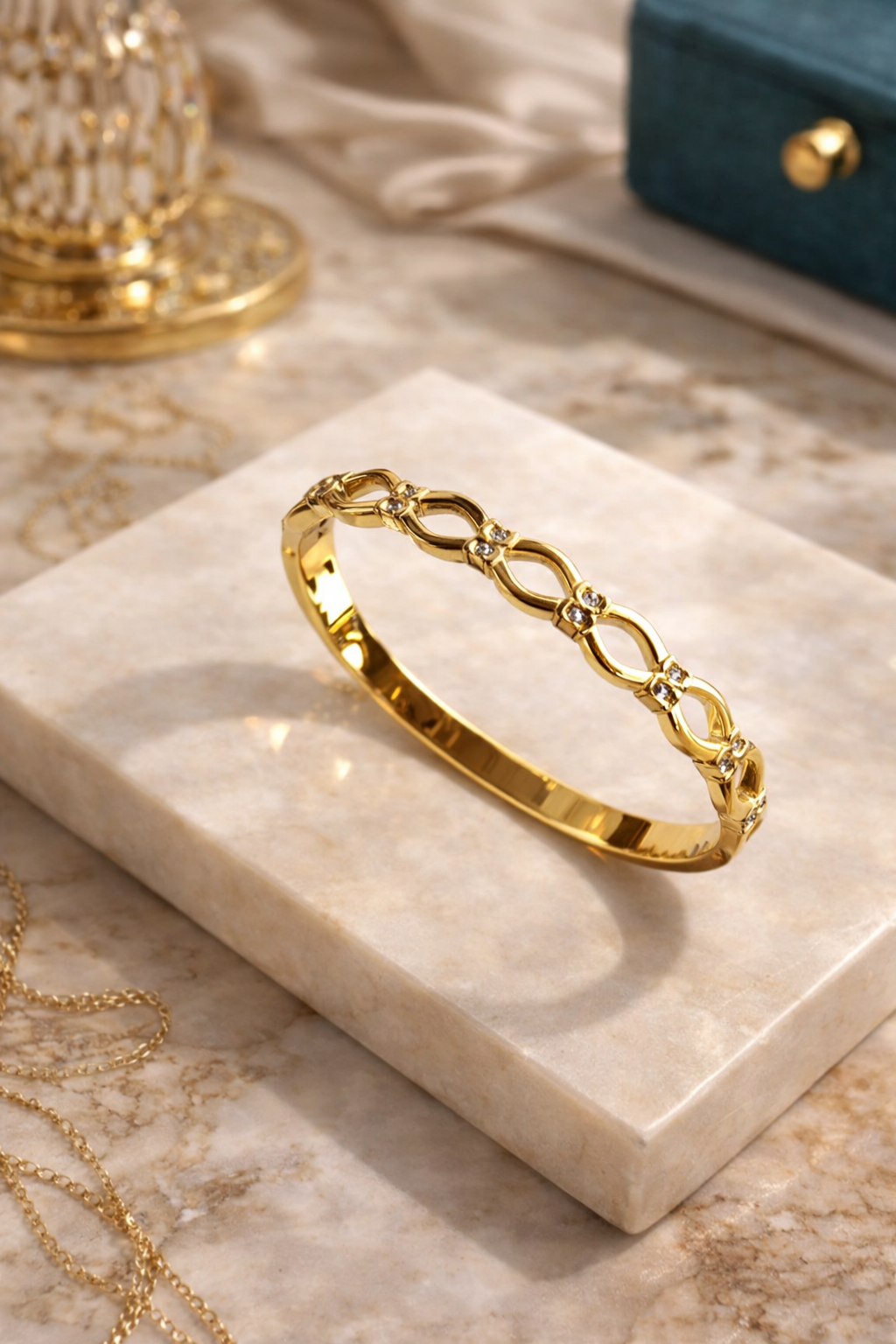GeoLink Gold Cuff Bracelet